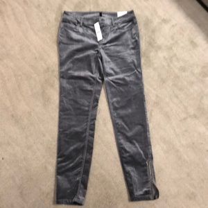 Grey velvet pant size 2 White House Black Market.